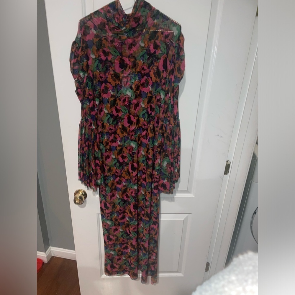 New! Misa Los Angeles Elektra Dress in Jewel Tone Flora MISA 🌺 Large NWT! - Picture 13 of 13